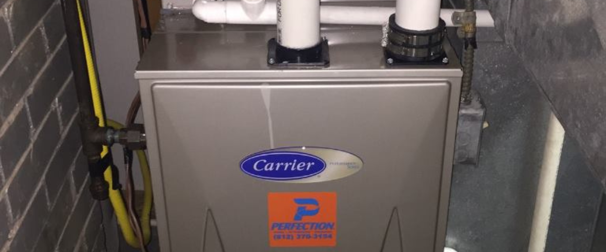 A furnace installed and repaired by Perfection